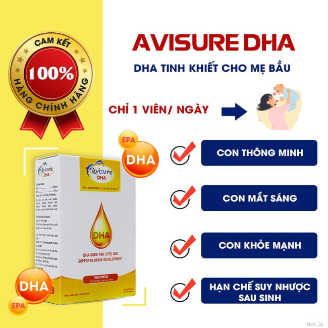 Thông tin chi tiết của sản phẩm Avisure DHA dành cho bà bầu
